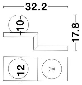 Designové nástěnné svítidlo Room – Bílá