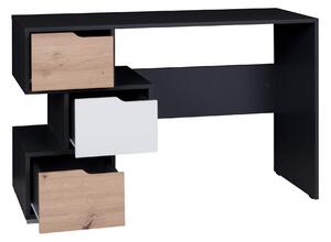 GAB Sestava nábytku - Idea 28 (Černá + Bílá + Řemeslný dub)