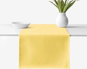 Goldea běhoun na stůl 100% bavlněné plátno - žlutý 35x140 cm