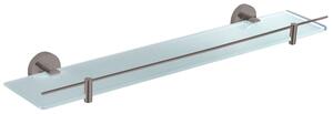 Slezák - RAV Polička skleněná 600 mm COLORADO - COA0900/60MGK, Metal Grey kartáčovaná