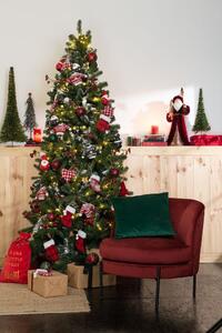 Zelený dekorační vánoční stromek se zlatými glitry - 20*20*50 cm