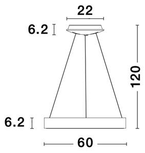 LED lustr Rando Thin 60 4000K černé – Černá