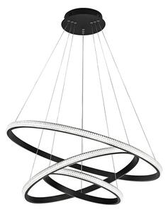 LED lustr Nager 78 černé – Černá