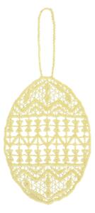 Velikonoční dekorace krajkované vajíčko Yellow Rosendahl