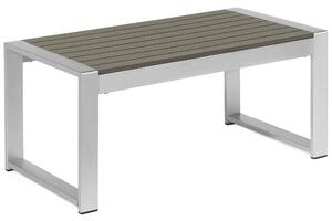 Zahradní konferenční stolek SALERNO 90 cm 50 cm Kov Tmavě šedá