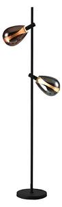 Stojací lampa DENSO 2xG9/5W/230V černý chrom/měděná