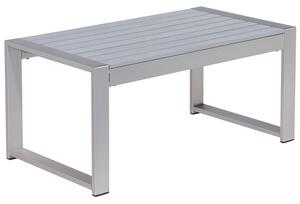 Zahradní konferenční stolek SALERNO 90 cm 50 cm Kov Světle šedá
