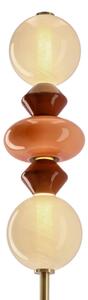LED Stojací lampa FLORES LED/15W/230V zlatá/oranžová/hnědá