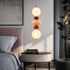 LED Lustr na lanku FLORES LED/15W/230V zlatá/oranžová/hnědá 2