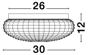 Designové stropní svítidlo Clam 30 chrom – Šedá