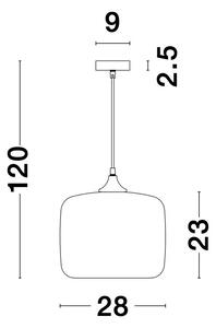 Retro lustr Savaz B 28 chrom – Šedá