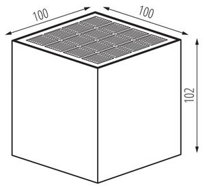 Kanlux 28996-LED Solární nást. svít. REKA LED/3W/230V 3000/4000/6500K IP65 černá