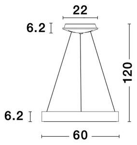 LED lustr Rando Smart 60 černé – Černá