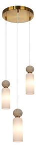 ITALUX PND-95331-3-BRSS - Lustr na lanku SANTOS 3xG9/40W/230V zlatá