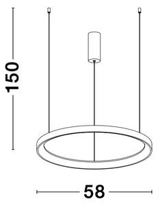 LED lustr Pertino 58 3000K bílé – Bílá
