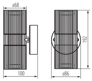 Kanlux 46201 - Venkovní nást. bodové svítidlo RADILO 2xGU10/11W/230V IP44 černá