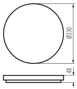 Kanlux 26988 - LED Str. se senz. VARSO 22/30W/230V 3000/4000/6500K pr.33 cm IP54
