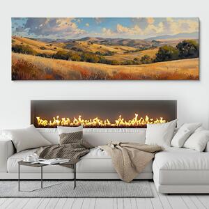 Obraz na plátně - Lučním nádechech a jemným větrem FeelHappy.cz Velikost obrazu: 120 x 40 cm