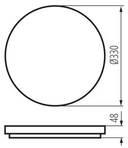 Kanlux 26439 - LED Str. sv. VARSO LED/22/30W/230V 3000/4000/6500K pr. 33 cm IP54
