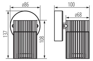 Kanlux 46200 - Venkovní nást. bodové svítidlo RADILO 1xGU10/11W/230V IP44 černá