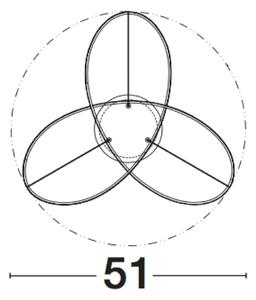 LED stropní svítidlo Fusion 51 zlaté – Zlatá
