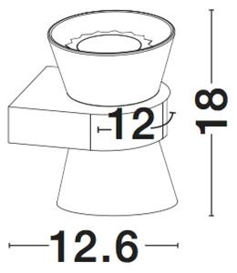 Designové nástěnné svítidlo Boccale 2 x 5W 12 Čirá