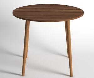 Ořechový kulatý stůl, Davina, 90x90 cm