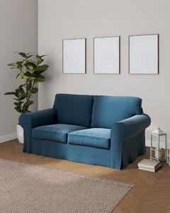 Potah na pohovku IKEA Ektorp 2-místná rozkládací NOVÝ MODEL 2012 barva modrá látka lesklé, sametová
