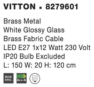 Lustr na lanku Vitton 150 mosaz – Zlatá