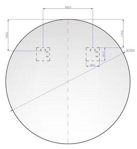 Amirro Pure Ronde Zrcadlo 75 cm s leštěnou hranou, 710-327