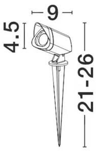 Venkovní LED lampa Inside 4.5 černé – Černá