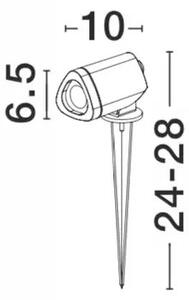 Venkovní LED lampa Inside B 6.5 černé – Černá