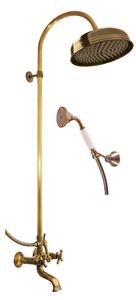Slezák - RAV Sprchový komplet se směšovací baterií MORAVA RETRO - MK159.5/3SM, Stará mosaz (Bronz)