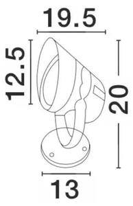 Venkovní LED lampa North 13 tmavě šedé – Černá