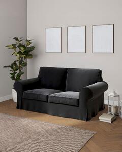 Potah na pohovku IKEA Ektorp 2-místná, nerozkládací barva černá látka lesklé, sametová