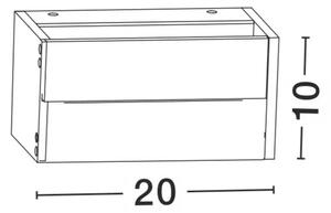 Venkovní LED svítidlo Twin – Šedá