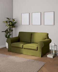 Potah na pohovku IKEA Ektorp 2-místná, nerozkládací barva zelená látka pletený vzor