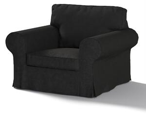Potah na křeslo IKEA Ektorp barva černá látka pletený vzor