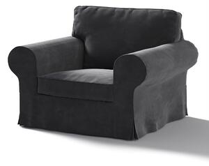 Potah na křeslo IKEA Ektorp barva černá látka lesklé, sametová