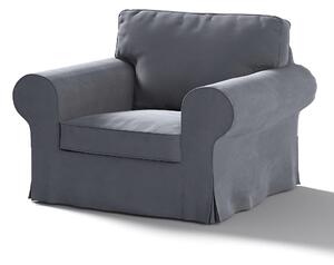 Potah na křeslo IKEA Ektorp barva šedá látka lesklé, sametová