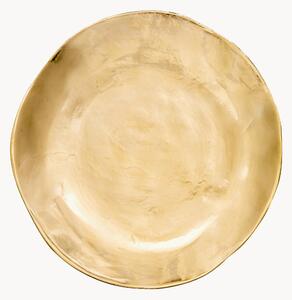 Ručně vyrobený porcelánový dezertní talíř Gold Irregular Edge