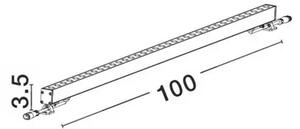 Venkovní LED svítidlo Wall Washer 100 nikl – Šedá