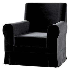 Potah na křeslo IKEA Ektorp Jennylund barva černá látka lesklé, sametová