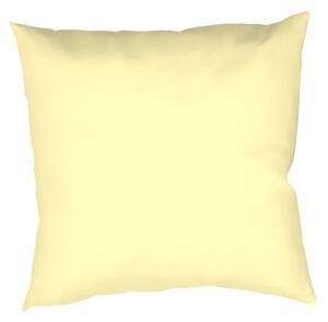 Povlak na polštář z česané bavlny s krepovou úpravou. Vzor Žlutý UNI. Rozměr povlaku je 40x40 cm
