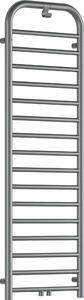 Deante Silia, koupelnový radiátor 500x1570 mm, 586W, broušená ocel, DEA-AGI_FG51