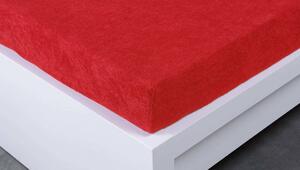 XPOSE® Dětské froté prostěradlo Exclusive - tmavě červené 60x120 cm