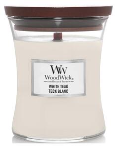 WoodWick White Teak svíčka střední