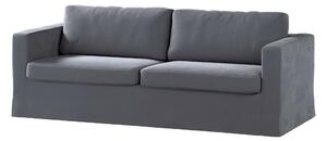 Potah na pohovku IKEA Karlstad 3-místná, nerozkládací, dlouhý barva šedá látka lesklé, sametová