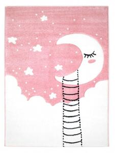 Dětský koberec Měsíc Bueno 1314 růžový