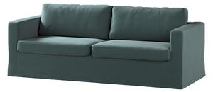 Potah na pohovku IKEA Karlstad 3-místná, nerozkládací, dlouhý barva zelená látka sametová